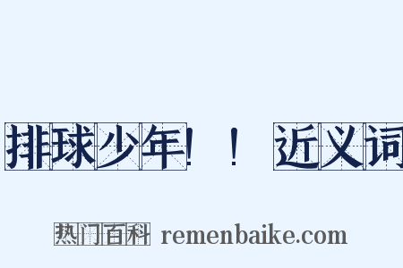 排球少年!!近义词是什么意思的图片